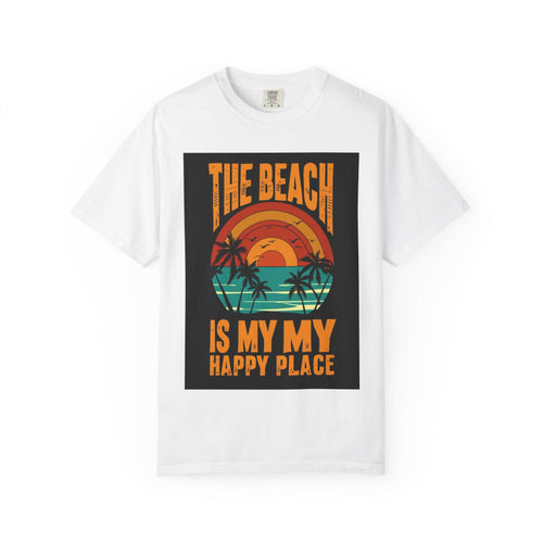 Beach Sunset Palm Design T-shirt | The Beach Is My Happy Place