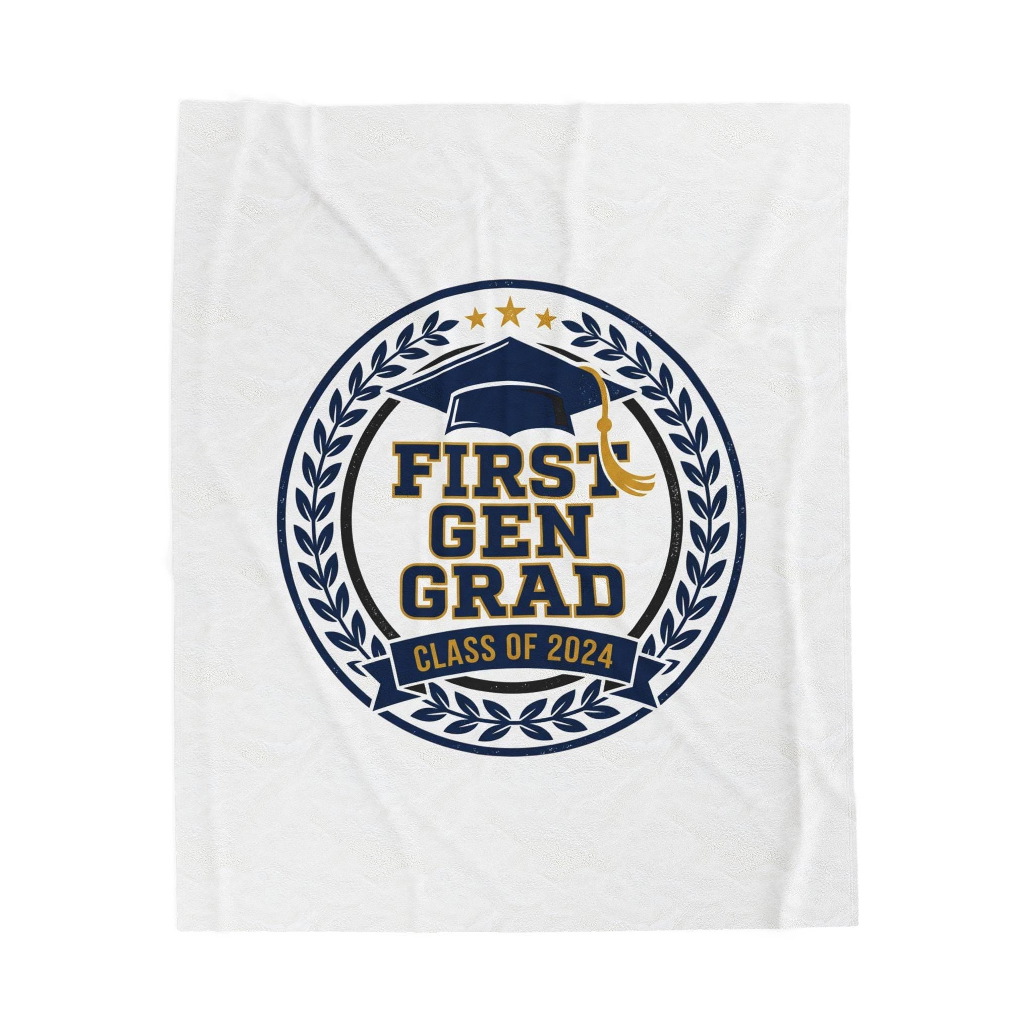 First Gen Grad Velveteen Blanket | Class of 2026 graduation keepsake