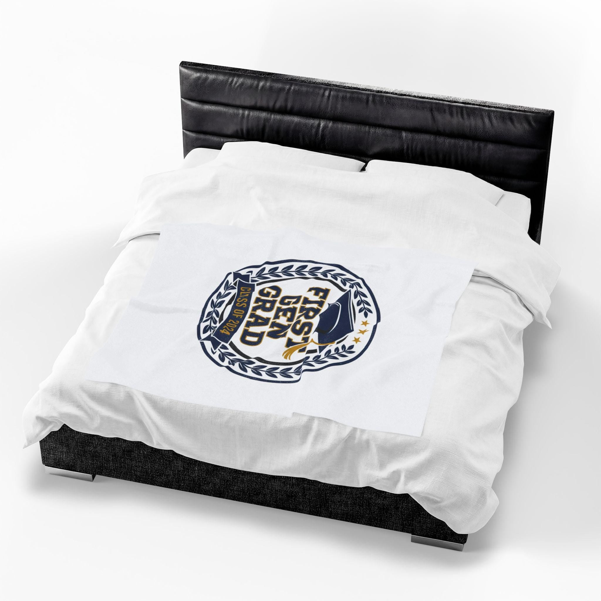 First Gen Grad Velveteen Blanket | Class of 2026 graduation keepsake